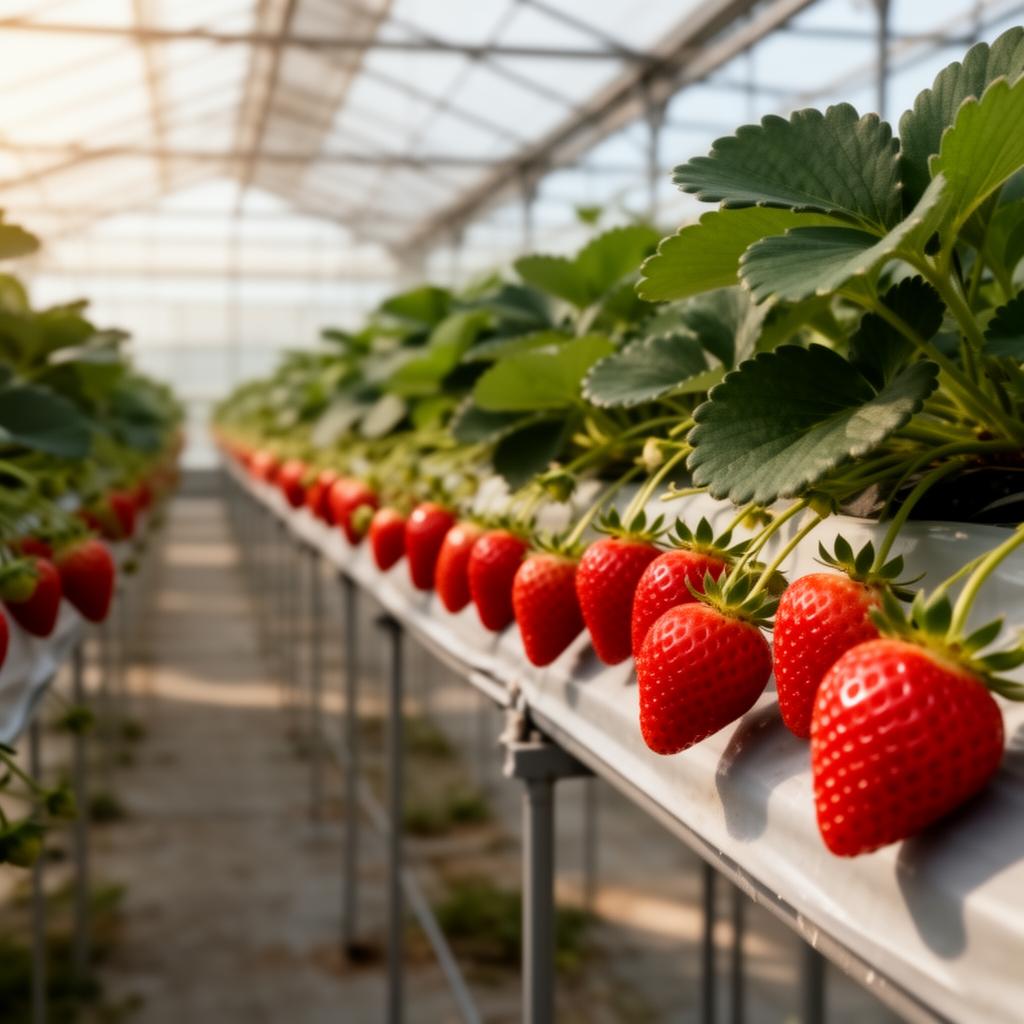 Bestuiving van aardbeien door bijenvolken